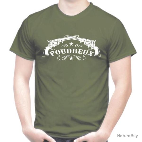 TEE SHIRT - POUDREUX -  Tir poudre noire R�volver � amorce 1075 Sheriff Army Colt calibre 44 cal.36