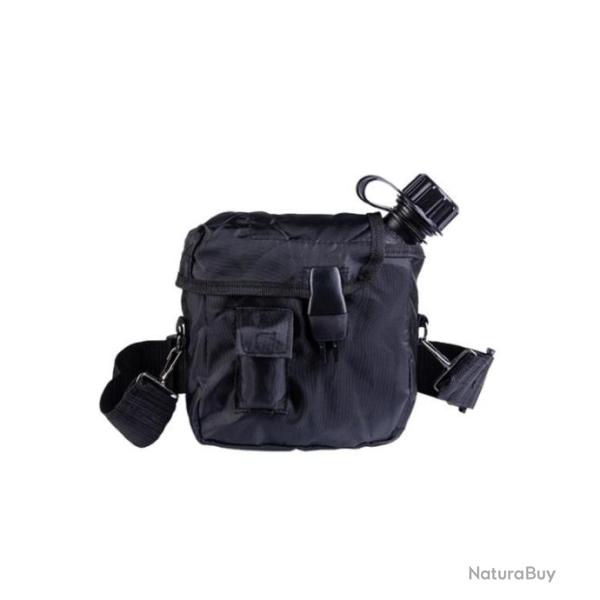 Gourde grande capacit� avec sa housse et sangle de 1.9L noire
