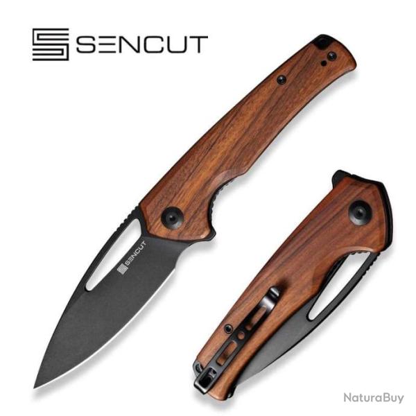 Couteau Sencut Mims Guibourtia Manche Bois Lame Acier 9Cr18MoV IKBS Linerlock Clip S210134