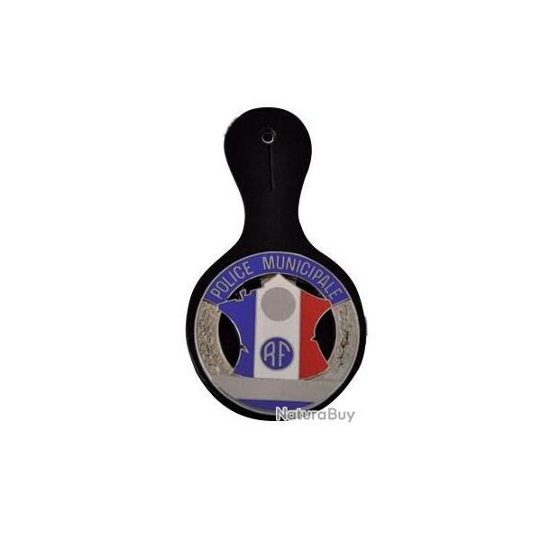 Insigne de poitrine grav�e Police Municipale
