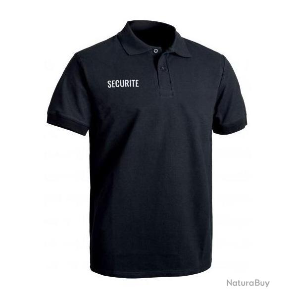 Polo S�curit� noir manches courtes NEUTRE