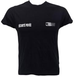 T shirt noir S&Eacute;CURIT&Eacute; PRIV&Eacute;E