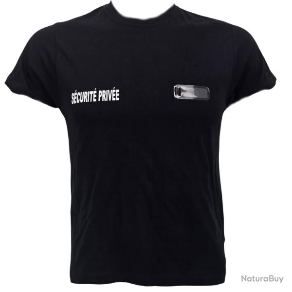 T shirt noir S�CURIT� PRIV�E