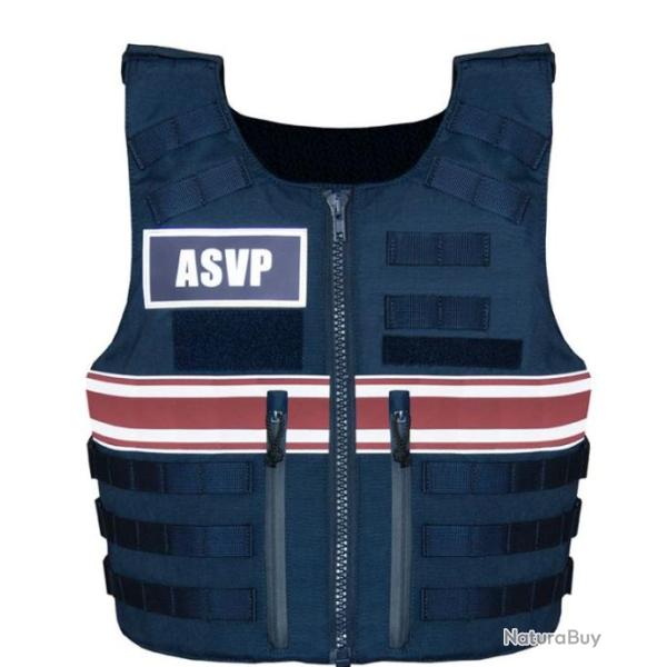 Gilet pare balles IIIA + housse attache MOLLE ASVP HOMME