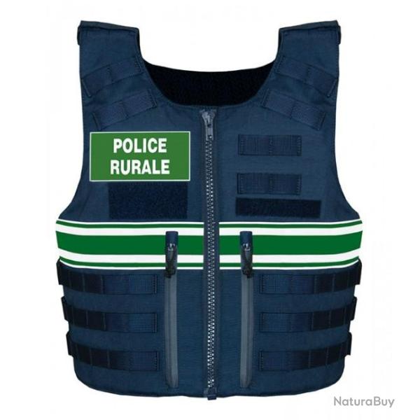 Housse tactique attaches M.O.L.L.E bande verte Police Rurale