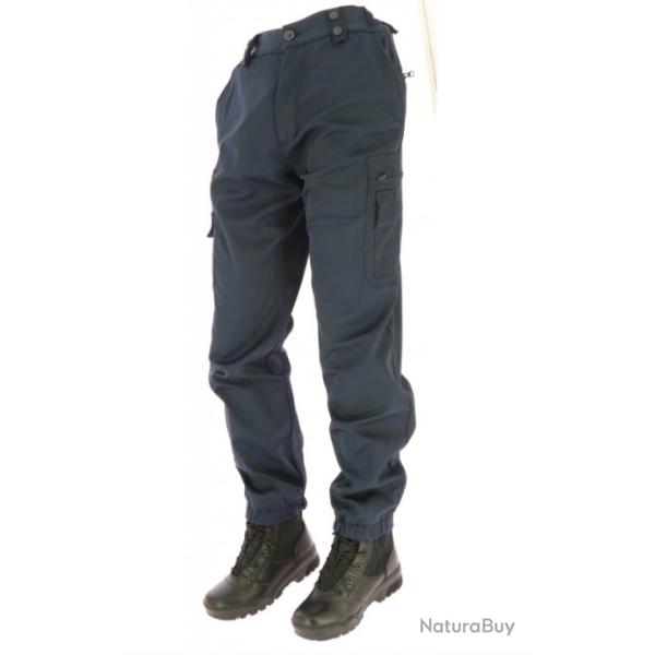 Pantalon doubl� polaire marine uni