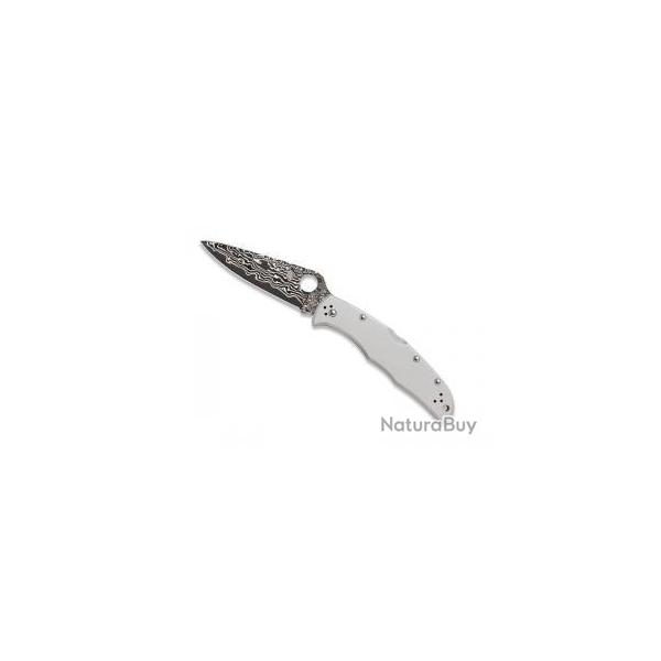 BEL500 COUTEAU SPYDERCO FERMANT "ENDURA 4" LAME ACIER DAMAS INOX MANCHE TITANIUM 12.5CM NEUF