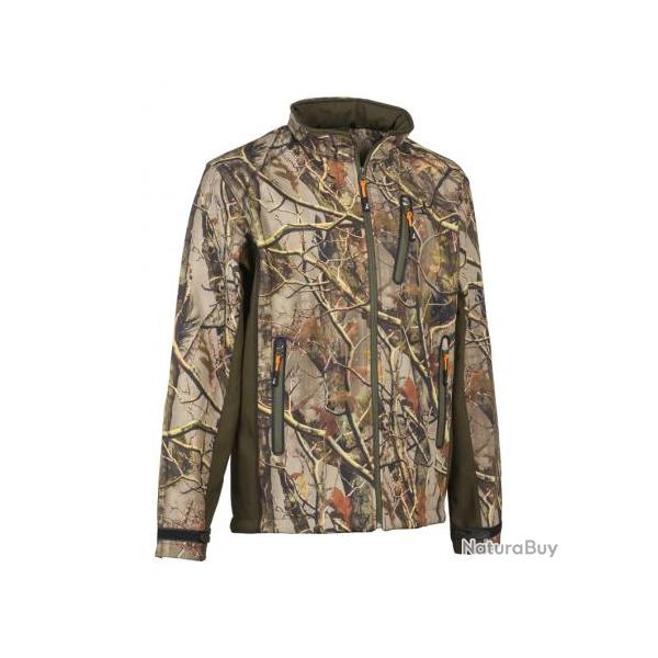 Blouson De Chasse Softshell Ghostcamo Forest Evo Percussion-XXXXL