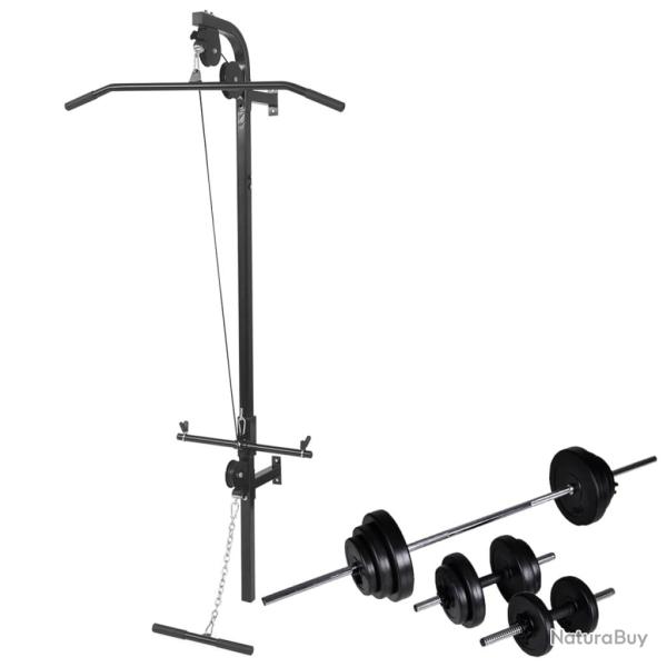 Tour de musculation murale avec jeu d'halt�res et poids 30,5 kg fitness musculation 02_0000044