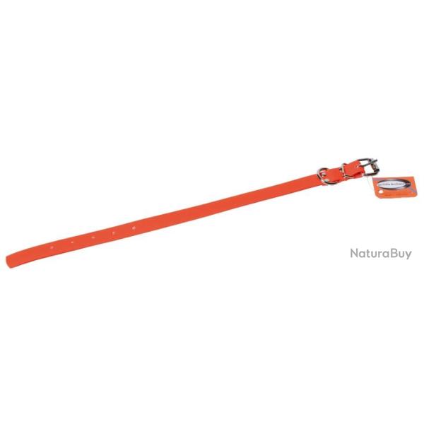 COLLIER BIOTHANE ORANGE FLUO 45CM LARG 18MM