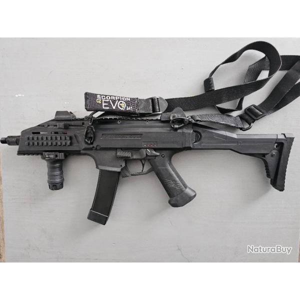 R�plique d'airsoft ASG Scorpion Evo 3 A1 full upgrade