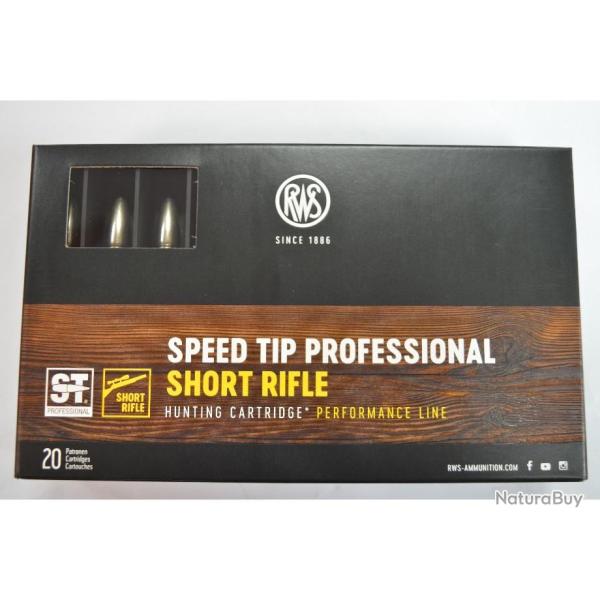 1 BOITE DE 20 MUNITIONS RWS  CALIBRE 30-06  OGIVE SPEEDTIP SHORT RIFLE 10.7G/ 165 GR NEUVE