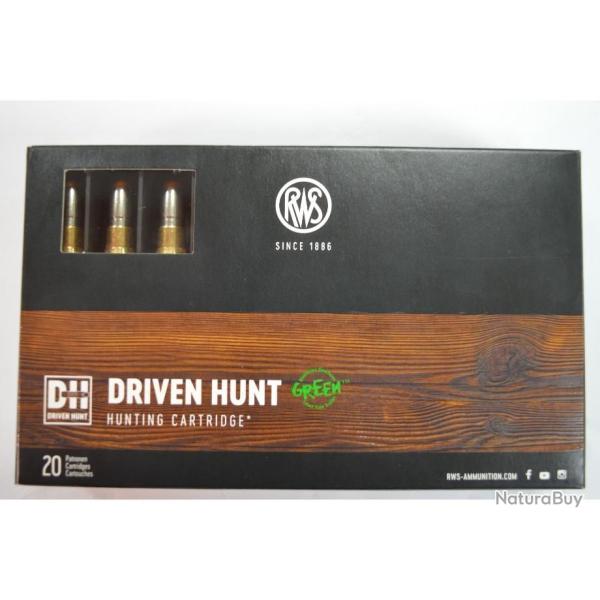 1 BOITE DE 20 MUNITIONS RWS CALIBRE 300WM  OGIVE DRIVEN HUNT 10.7 G / 165 GR NEUVE