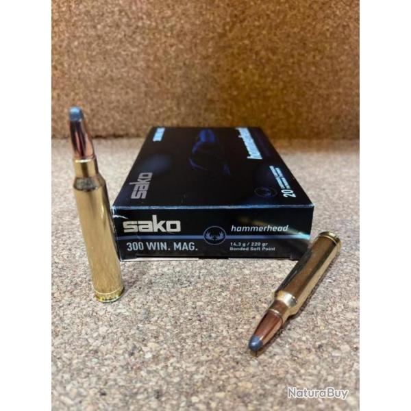 20 Balles Sako HammerHead SP- Cal. 300 Win. Mag. - 220 grains