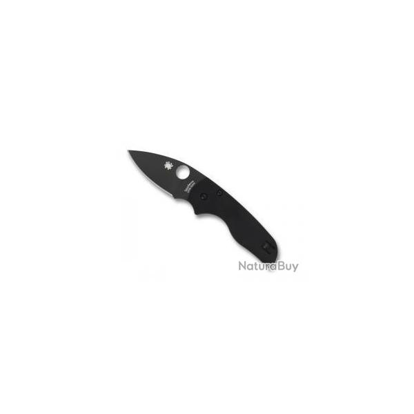 BEL515 COUTEAU SPYDERCO "LIL NATIVE" LAME ACIER, MECANISME "COMPRESSION LOCK" TOUT NOIR NEUF