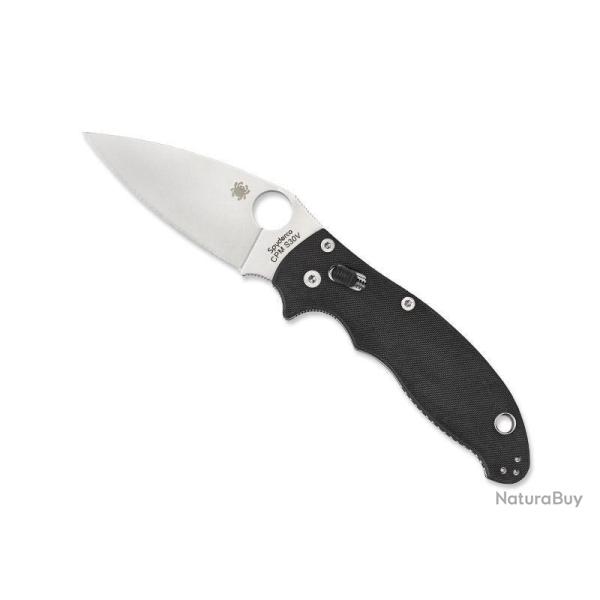 BEL526 COUTEAU SPYDERCO "MANIX 2" LAME ACIER MECANISME BALL BEARING LOCK MANCHE 12CM NOIR NEUF