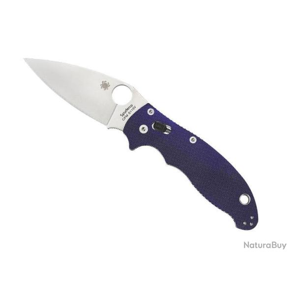 BEL527 COUTEAU SPYDERCO "MANIX 2" LAME ACIER MECANISME BALL BEARING LOCK MANCHE BLEU 12CM NEUF