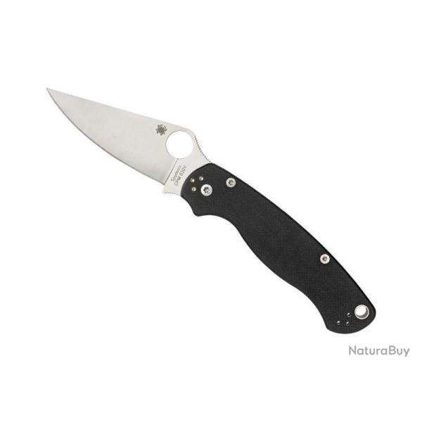 BEL536 COUTEAU SPYDERCO "PARA MILITARY 2" LAME ACIER MECANISME "COMPRESSION LOCK" MANCHE NOIR NEUF