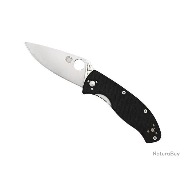 BEL567 COUTEAU SPYDERCO "TENACIOUS" LAME ACIER A CRAN INTERIEUR MANCHE 11CM NOIR NEUF