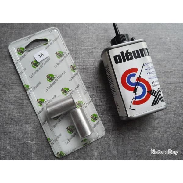 Lot douilles cal 16 + huile.