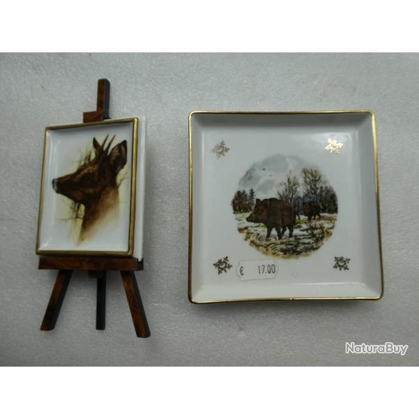 lot d�cors en porcelaine Fran�aise