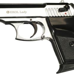 Pistolet alarme Ekol Lady cal.9mm pak Nickel&eacute;