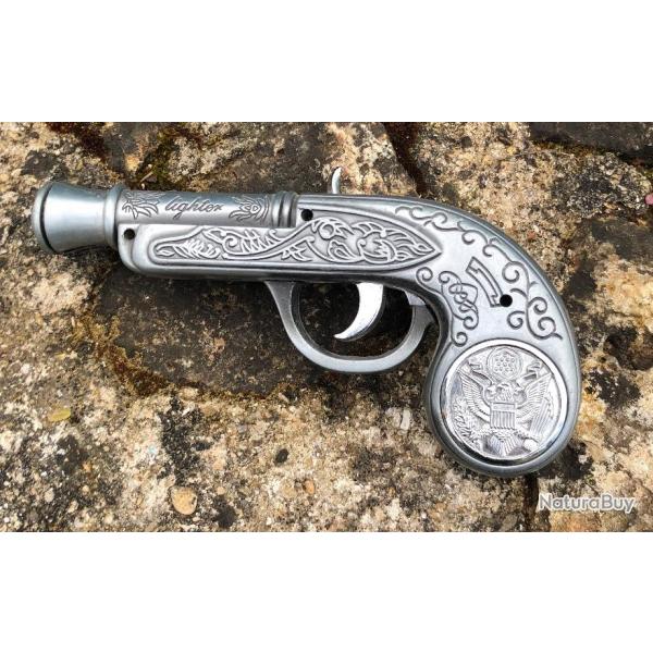 Briquet � gaz pistolet bel �tat voir photos. US USA AIGLE