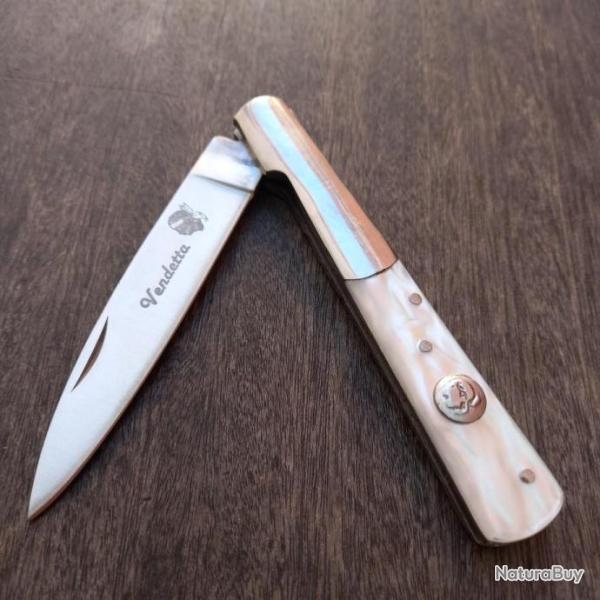 Couteau VENDETTA CORSE Blanc Nacr�