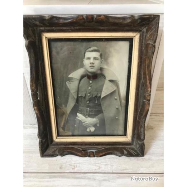 Cadre photo soldat arm�e belge ww2.Deco militaire,collection.