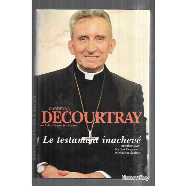 le testament inachev� du cardinal decourtray entretiens avec nicolas domenach