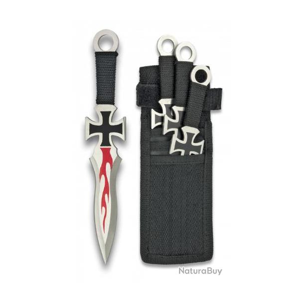 Couteau de lancer - Albainox- Kuna� Noir/flamme rouge