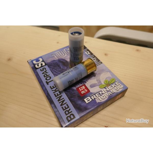 boite de 10 cartouches BRENNEKE TOPAS cal 12/70 TUNET balle sous calibr�e