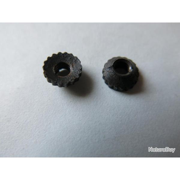 VENDU PAR CUIRASSIER11 PAIRE D'ECROUS (ROSETTES )  FIXATION DU FER/LONGUESSE SUPERPOSE FALCOR CAL12