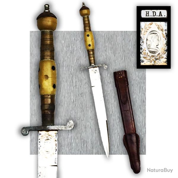 RARISSIME & SUPERBE POIGNARD / SABRE ALLEMAND GRAV� D'OR HIGH LIFE 1910 CUCHILLO ORIGINAL