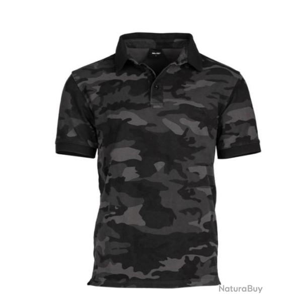 Polo en coton dark camo