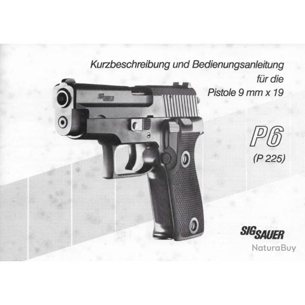 NOTICE PISTOLET SIG SAUER P6/P225