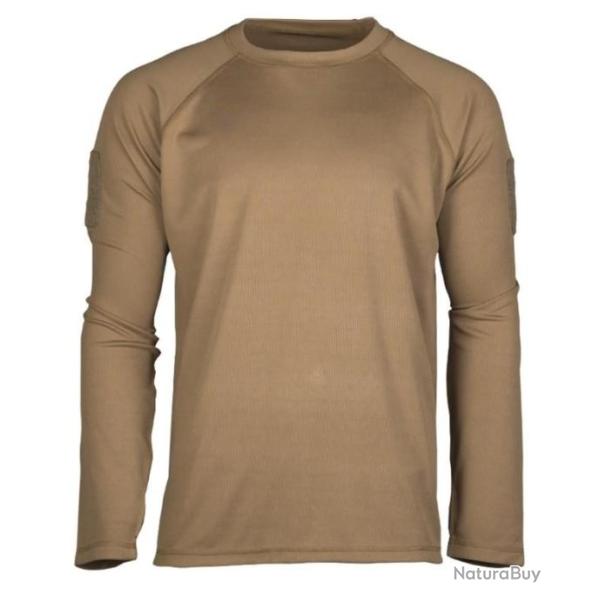 T-Shirt De sport manches longues Quick Dry respirant coyote