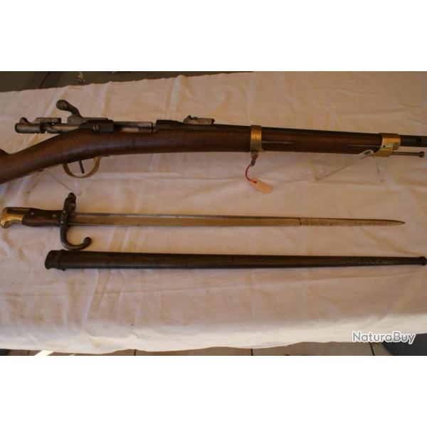 MOUSQUETON d' ARTILLERIE ml 1874 mod.80 en bon �tat