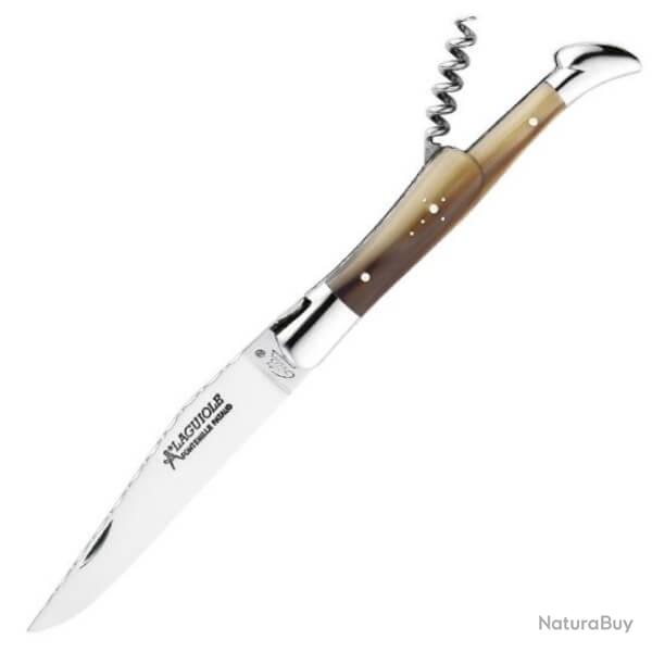 Couteau Laguiole 2 pi�ces Gilles� de Fontenille Pataud gamme "Tradition" pointe de corne 12cm