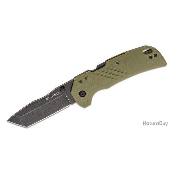 Couteau Cold Steel Engage ATLAS Lock OD Green Lame Tanto Acier 4116 Blackwash Clip CSFL30DPLTBG