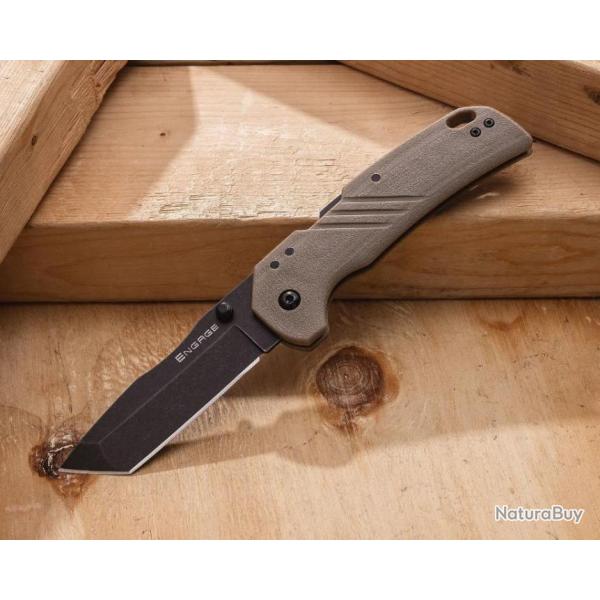 Couteau Cold Steel Engage ATLAS Lock FDE Lame Tanto Acier 4116 Blackwash Manche GFN CSFL30DPLTBF