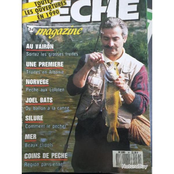 P�CHE MAGAZINE N�34 F�vrier 1990 Jo�l BATS, Coins de p�che en R�gion Parisienne