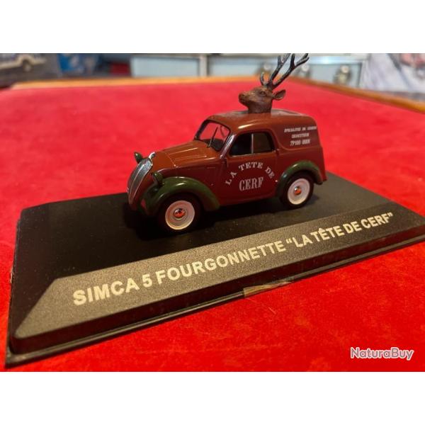 simca 5 fourgonnette la tte de cerf restaurant 1/43e