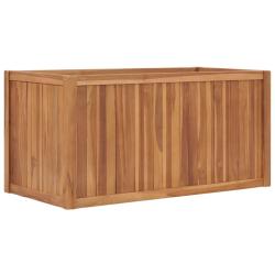 Jardini&egrave;re lit sur&eacute;lev&eacute; plantes fleurs jardin 100 x 50 x 50 cm bois de teck solide 02_0000899