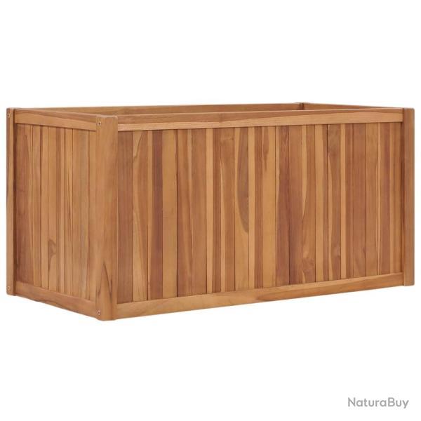 Jardini�re lit sur�lev� plantes fleurs jardin 100 x 50 x 50 cm bois de teck solide 02_0000899