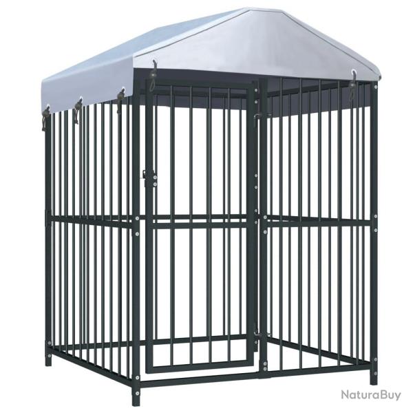 Chenil ext�rieur cage enclos parc animaux chien ext�rieur avec toit pour chiens 120 x 120 x 150 cm