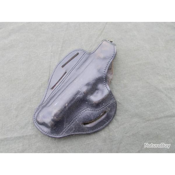 RARE !!!!  HOLSTER Cuir Noir GK  de type Gendarmerie   GAUCHER