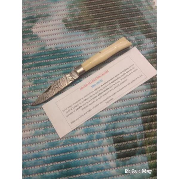 Couteau de poche "alpin  "  lame damas