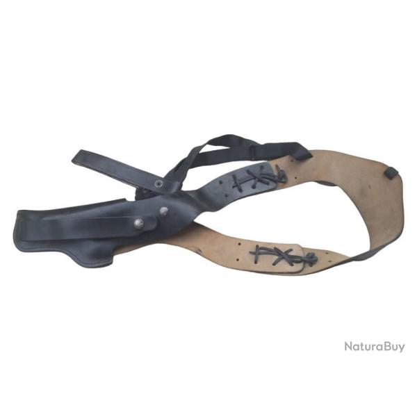 Holster droit en cuir franais