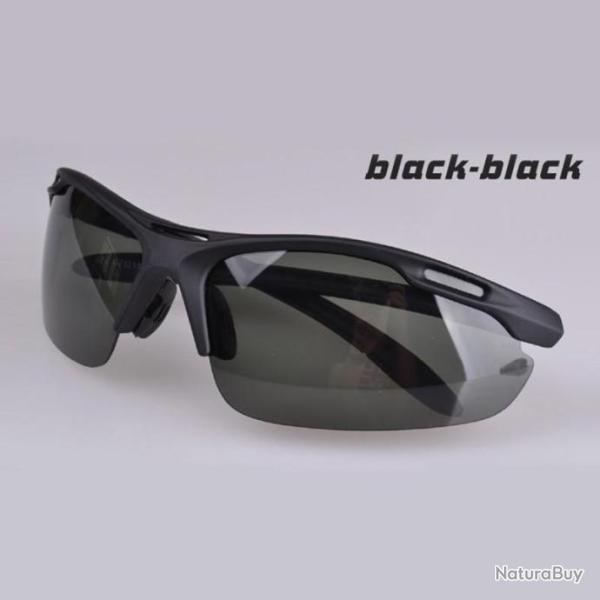 Lunette de soleil polaris UV400 sport tactique - Couleur noire
